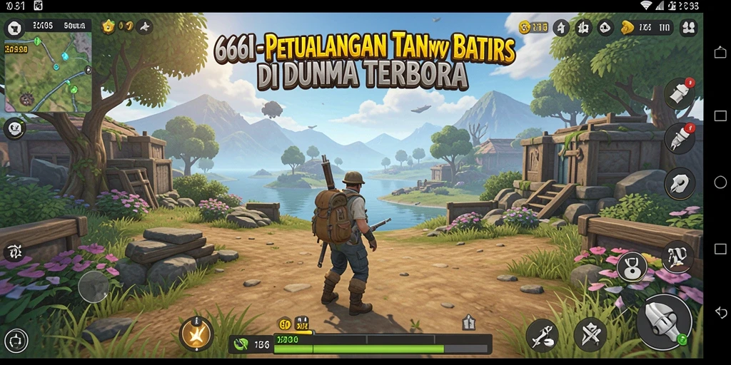 Tampilan gameplay 666I yang dinamis di dunia terbuka.