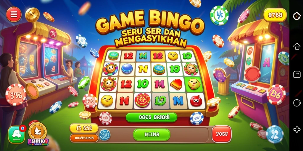 Tampilan menarik dari gameplay Bingo di 8768