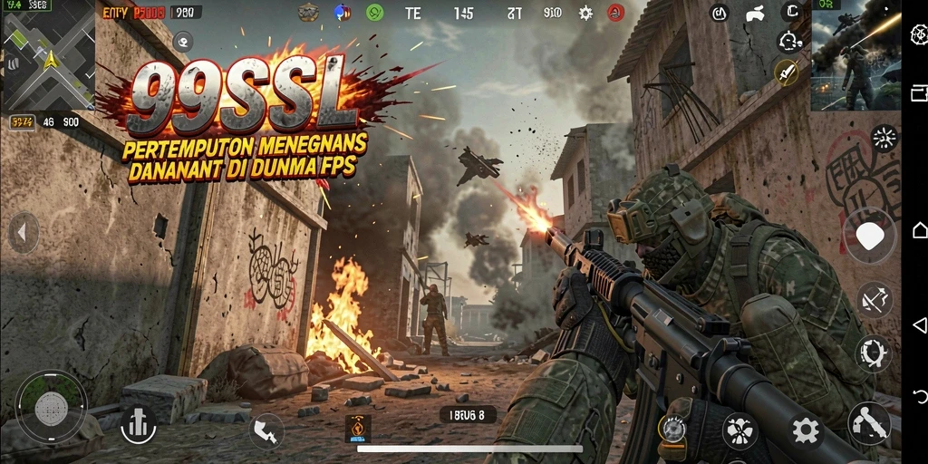 Tampilan mendebarkan dari gameplay 99SL dengan aksi FPS yang intens.
