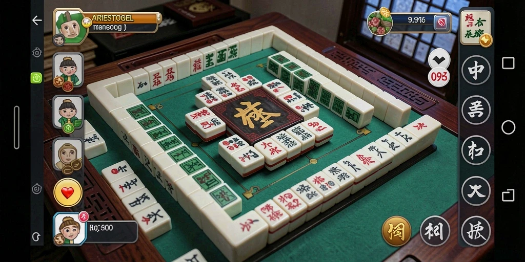 Tampilan gameplay <strong>ARIESTOGEL</strong> yang menarik dan menantang di Mahjong.