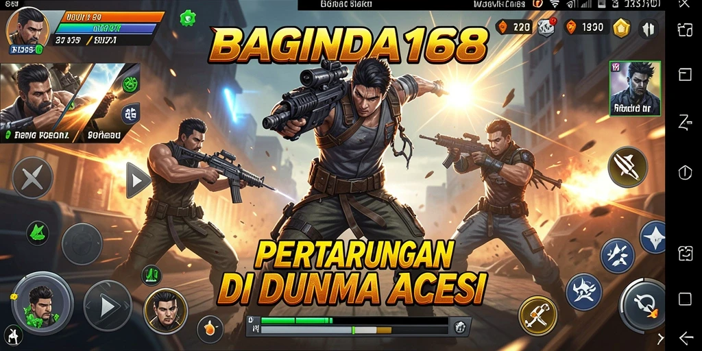 Gameplay action seru dalam BAGINDA168 dengan pertarungan mendebarkan.
