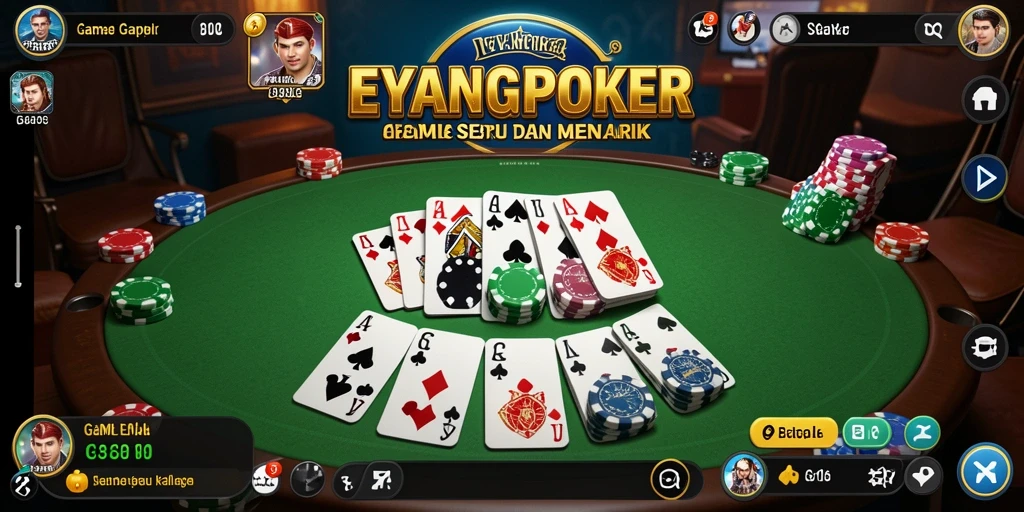 Tampilan gameplay EYANGPOKER dengan fitur Gaple yang menarik.