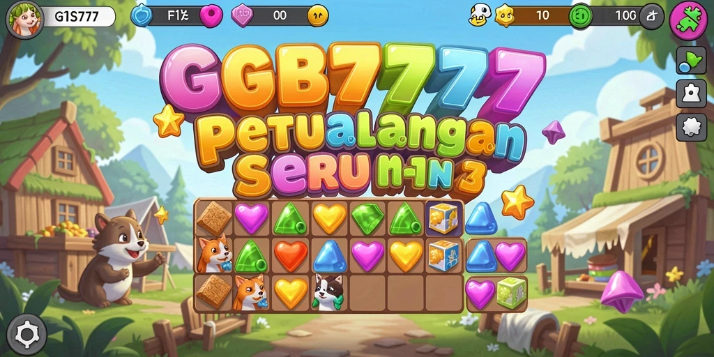 Tampilan gameplay seru di GB777, cocok untuk penggemar Match-3.