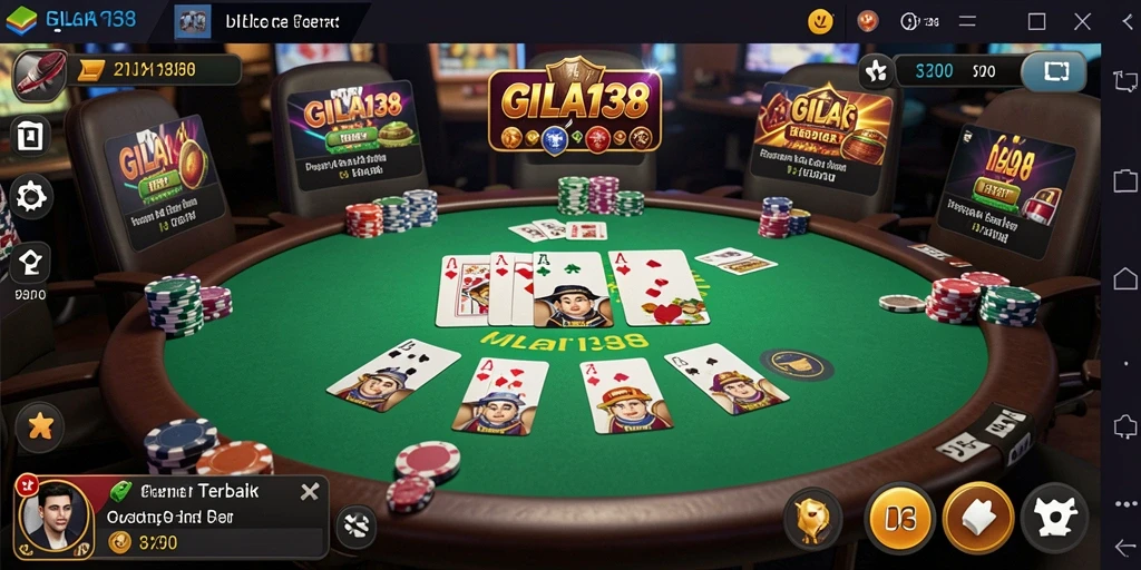 Screenshot tampilan gameplay Poker yang menarik di GILA138.