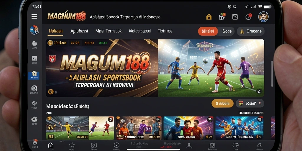 Tampilan screenshot MAGNUM188 menunjukkan fitur taruhan olahraga yang menarik.