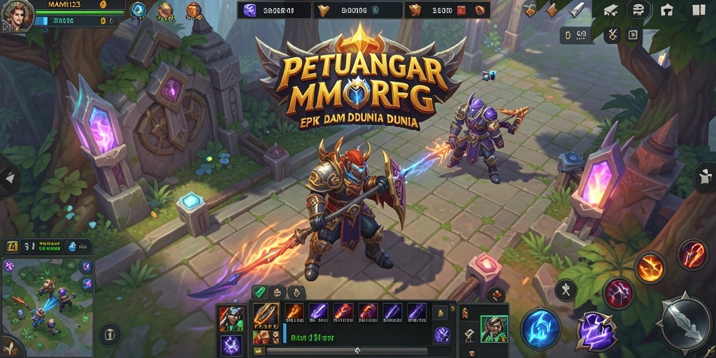 Screenshot gameplay MAMEN123 dengan aksi seru di dunia MMORPG.