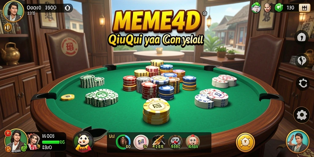 Screenshot gameplay QiuQiu di MEME4D yang menampilkan aksi seru.