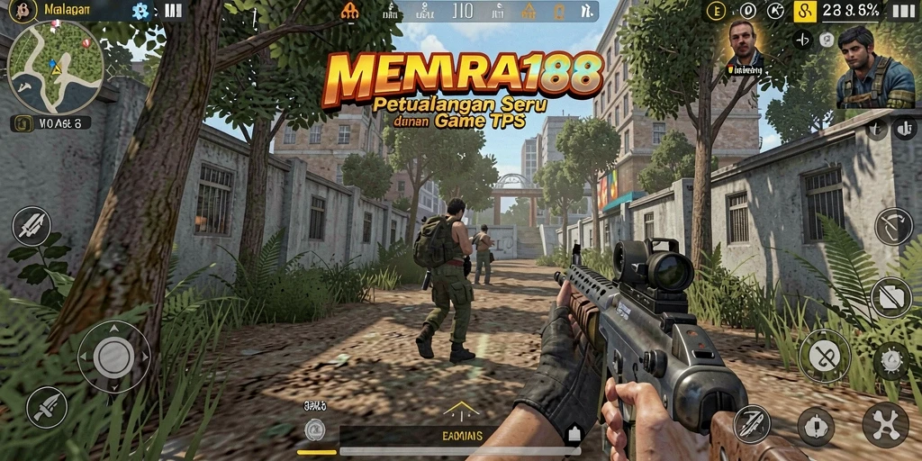 Tangkapan layar menunjukkan adegan seru dalam gameplay TPS.