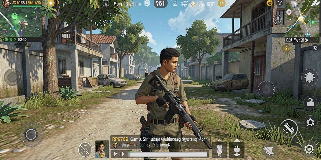 Tangkapan layar gameplay yang menampilkan karakter dan interaksi dalam RP6789.