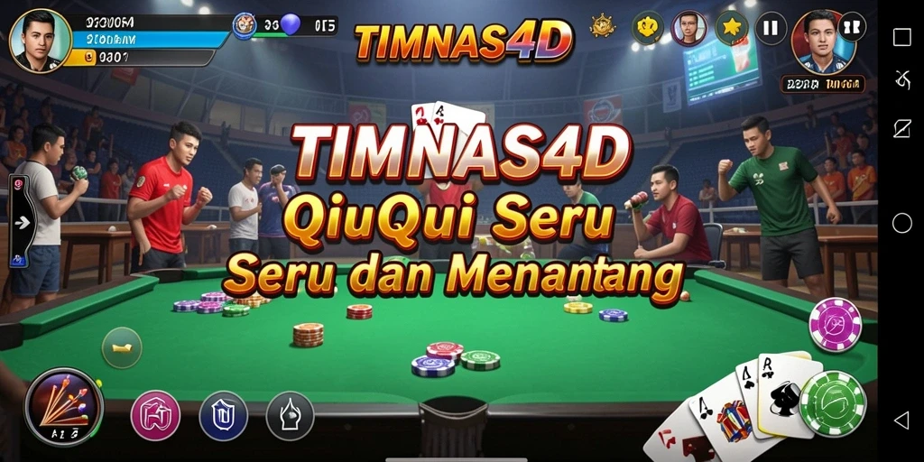 Screenshot TIMNAS4D menampilkan aksi seru saat bermain QiuQiu.