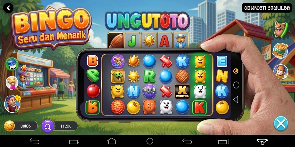 Tampilan gameplay seru dari game Bingo UNGUTOTO.