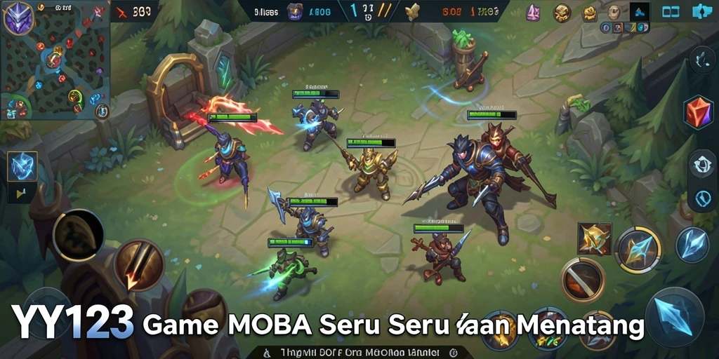 Tampilan gameplay seru dari YY123 di arena pertempuran.